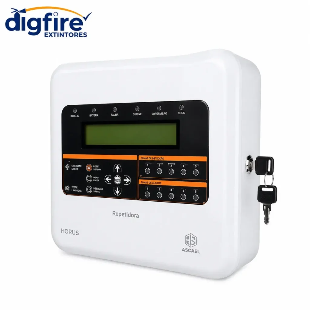 Painel Repetidor de Alarme de Incêndio Horus RSX3000 Ascael — foto do produto na Dig Fire