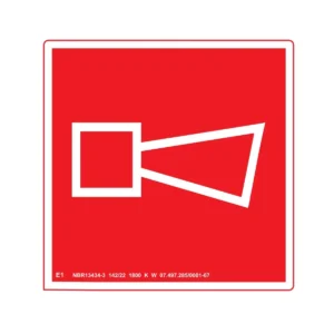 Placa de Sinalização de Emergência Sirene Fotoluminescente