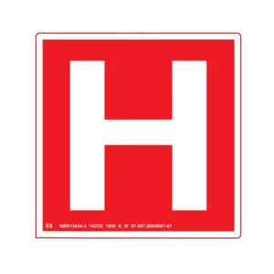 Placa de Sinalização Hidrante H Fotoluminescente
