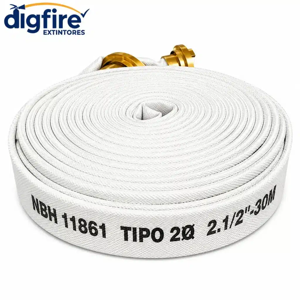 Mangueira Tipo 2 2 1/2 x 30m Premium para sistema de hidrantes e combate a incêndio