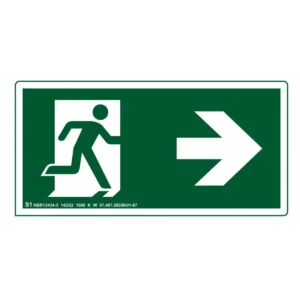 Placa de Sinalização Saída para Direita Fotoluminescente