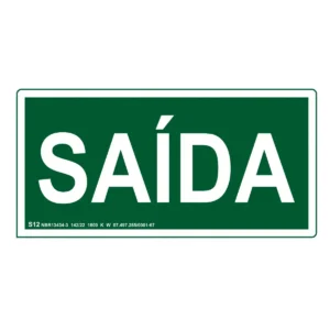 Placa de Sinalização Saída Fotoluminescente