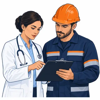 Profissionais de segurança e medicina do trabalho reunidos, representando o SESMT da NR 4.